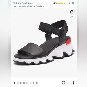 Sorel Kinetic Impact Leather Sandals (8.5)